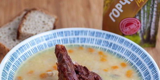 Рецепт горохового супа с горчицей