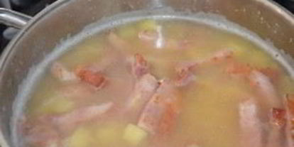 Шаг 8: горохового супа с копченого грудинкого