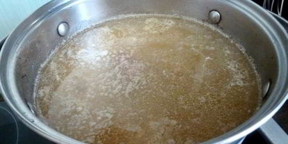 Шаг 1: горохового супа с копченостями и лесными грибами