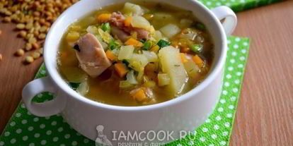 Шаг 11: горохового супа с копченым окорочком