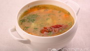 Рецепт Горохового супа с копчеными ребрышками
