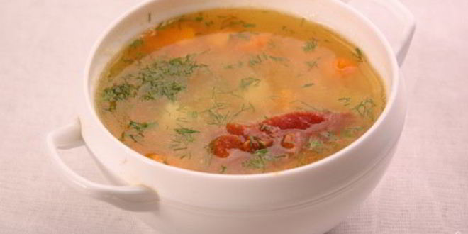 Рецепт горохового супа с копчеными ребрышками