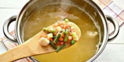 Шаг 6: горохового супа с курицей