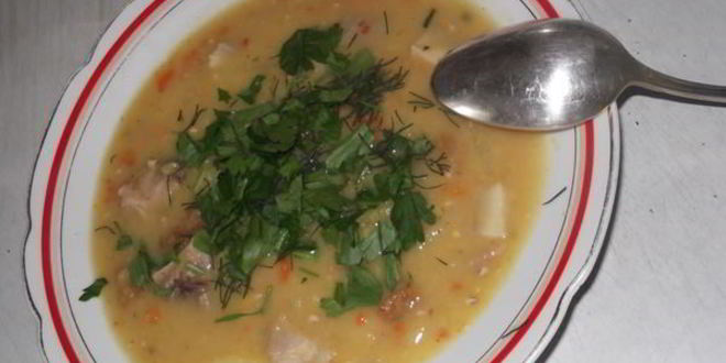 Рецепт горохового супа со свининой