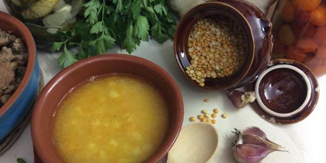 Рецепт густого постного горохового супа