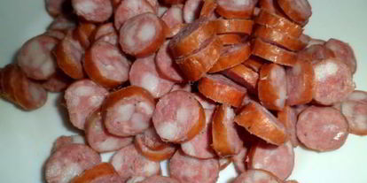 Шаг 2: супа горохового с охотничьими колбасками