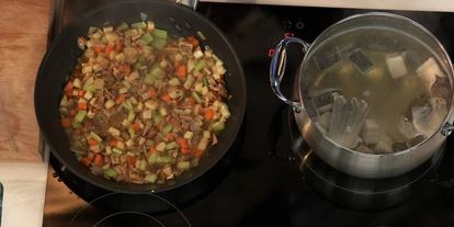 Шаг 1: супа из камбалы с рисом и горохом