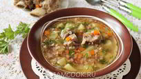 Рецепт Гречневого супа с мясом