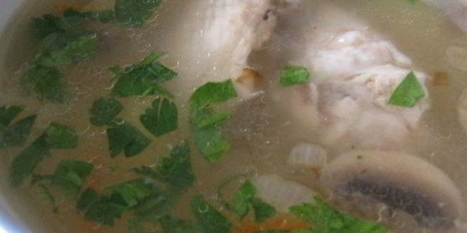 Рецепт грибного супа с курицей