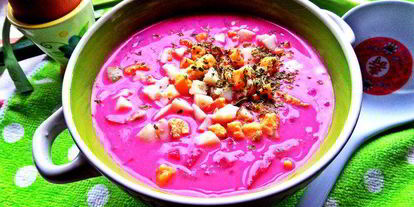 Шаг 9: холодника на кефире с маринованной свеклой