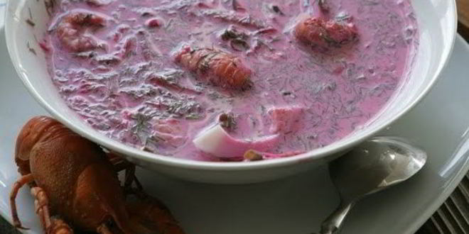 Рецепт холодника с раками