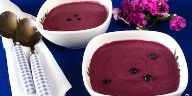 Рецепт Холодного супа из черники