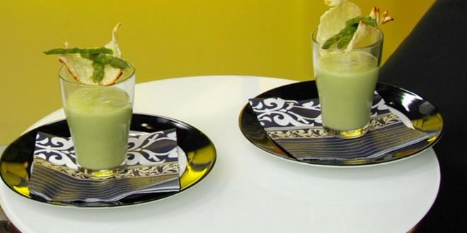 Рецепт холодного супа-пюре из спаржи и авокадо