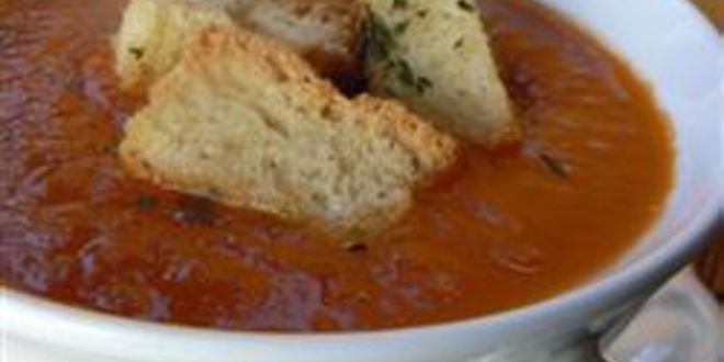 Рецепт холодного томатного супа с розмарином