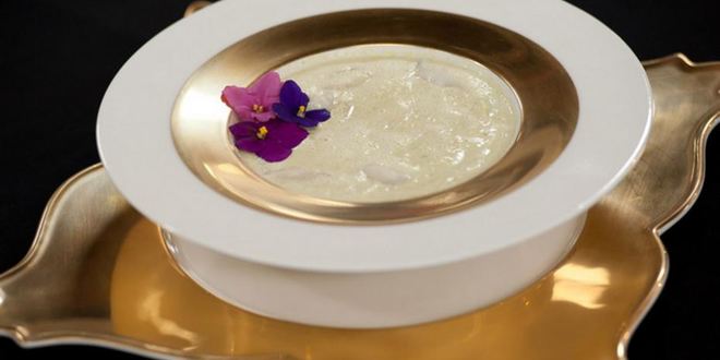 Рецепт супа-крема из спаржи с палтусом холодного копчения