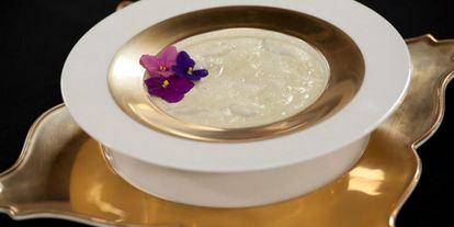 Шаг 6: супа-крема из спаржи с палтусом холодного копчения