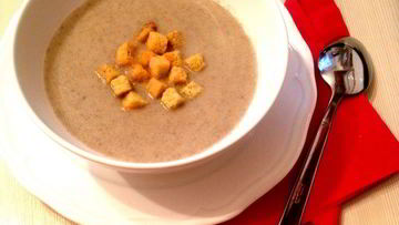 Рецепт Крема-супа из шампиньонов с сухариками