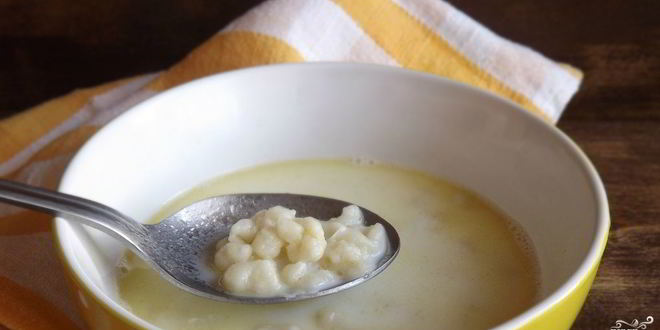 Рецепт молочного супа с клецками