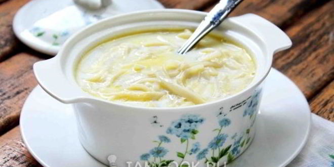 Рецепт молочного супа с макаронами
