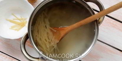 Шаг 2: молочного супа с макаронами