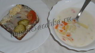 Рецепт Молочного супа с овощами