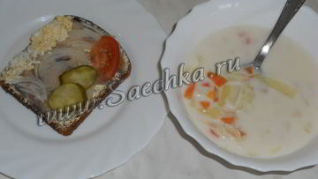 Рецепт Молочного супа с овощами