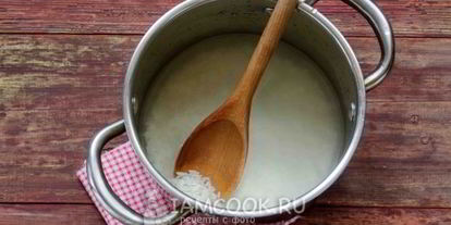 Шаг 3: молочного супа с рисом