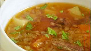 Рецепт Мясного супа с курагой