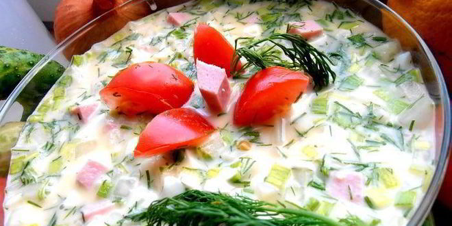 Рецепт деревенской окрошки на березовом соке