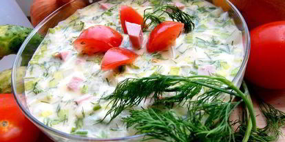 Шаг 18: деревенской окрошки на березовом соке