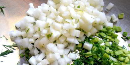 Шаг 5: деревенской окрошки на березовом соке