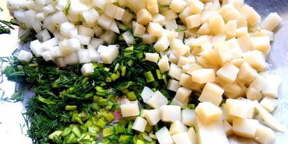 Шаг 6: деревенской окрошки на березовом соке