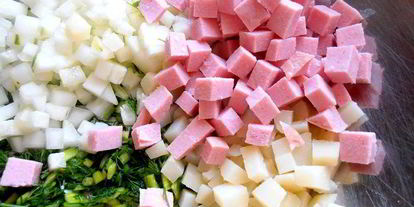 Шаг 7: деревенской окрошки на березовом соке