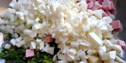 Шаг 9: деревенской окрошки на березовом соке