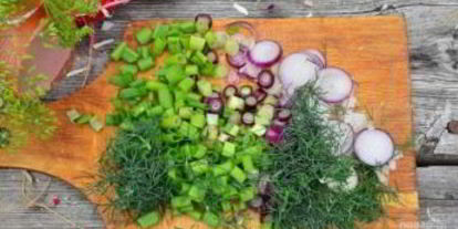 Шаг 3: окрошки классической с колбасой на квасе