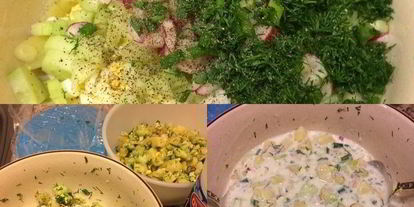 Шаг 2: окрошки ны айран