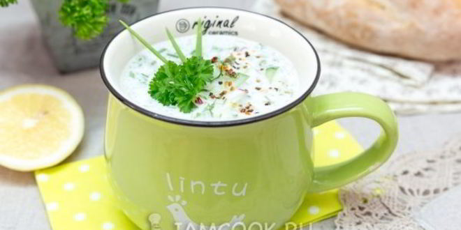 Рецепт окрошки на греческом йогурте