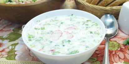 Шаг 5: окрошки на кефире с колбасой