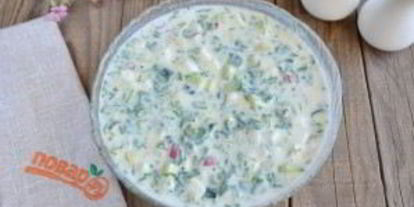 Шаг 7: окрошки на кефире с крапивой и мятой