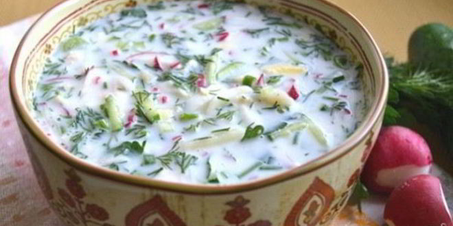 Рецепт окрошки ны кефире с минералкого