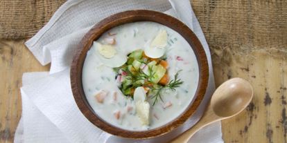 Шаг 2: окрошки на кефире с редисом и морковью