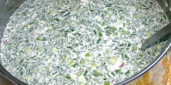 Рецепт окрошки на курином бульоне