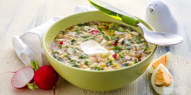 Рецепт окрошки на квасе