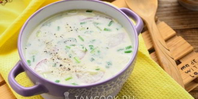 Рецепт окрошки на майонезе с колбасой