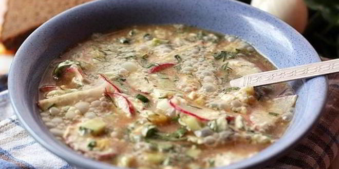 Рецепт окрошки на минеральной воде