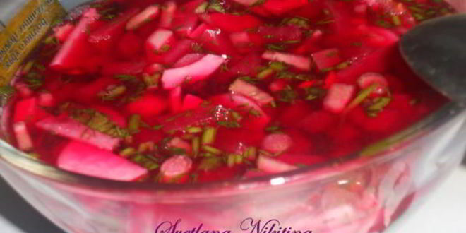 Рецепт окрошки на свекольном отваре