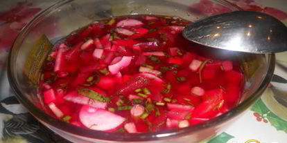 Шаг 6: окрошки на свекольном отваре