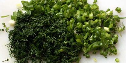 Шаг 6: окрошки на тане с курицей