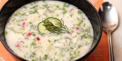 Шаг 8: окрошки на тане с курицей