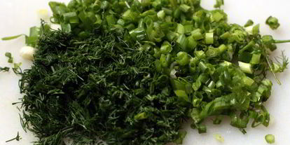 Шаг 6: окрошки на тане